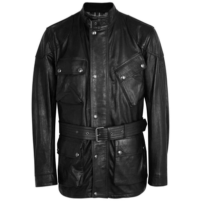 Shop Belstaff Panther Black Leather Jacket