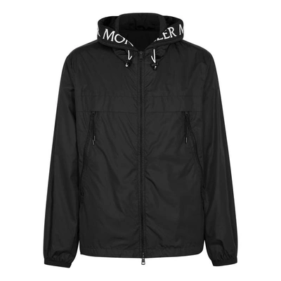 Shop Moncler Massereau Black Hooded Shell Jacket