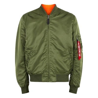 Shop Alpha Industries Ma-1 Vf Reversible Shell Bomber Jacket In Sage