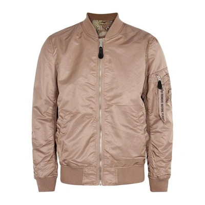 Shop Alpha Industries Camouflage-print Reversible Bomber Jacket In Mauve