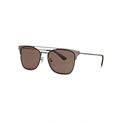 Shop Police Highway Two 3 Wayfarer-style Sunglasses In Gunmetal