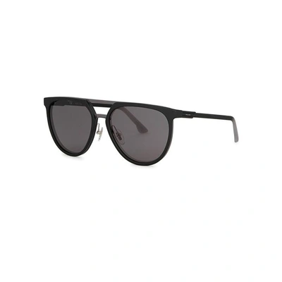 Shop Police Wave 1 Black Rubberised Sunglasses