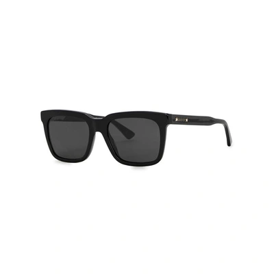 Shop Gucci Black Wayfarer-style Sunglasses