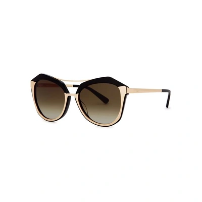 Shop Mcm Black Oversized Sunglasses
