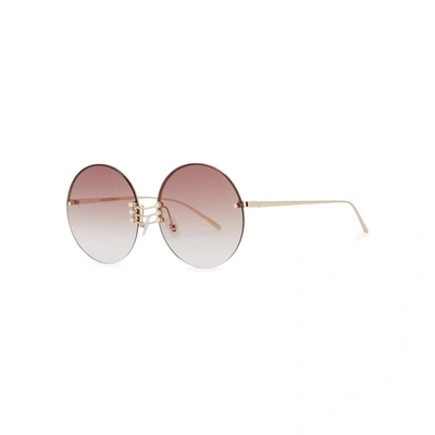 Shop For Art's Sake Vermeer Round-frame Sunglasses In Gold