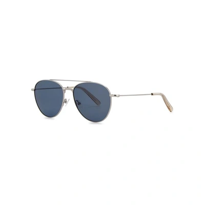 Shop Finlay & Co Lexington Aviator-style Sunglasses In Silver