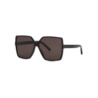 Shop Saint Laurent Sl232 Square-frame Sunglasses In Black