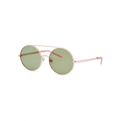 Shop Wildfox Ace Rose Gold-plated Sunglasses