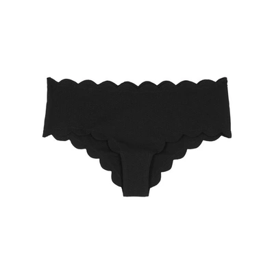 Shop Marysia Spring Scalloped Bikini Briefs In Black