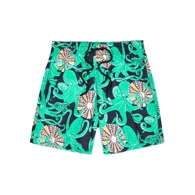 Shop Vilebrequin Moorea Printed Swim Shorts In Green