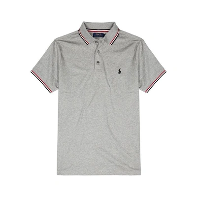 Shop Polo Ralph Lauren Grey Pima Cotton Polo Shirt