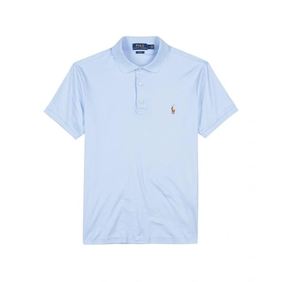 Shop Polo Ralph Lauren Light Blue Pima Cotton Polo Shirt