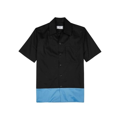Shop Ami Alexandre Mattiussi Black Colour-block Twill Shirt