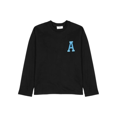 Shop Ami Alexandre Mattiussi A Patch Black Cotton Sweatshirt