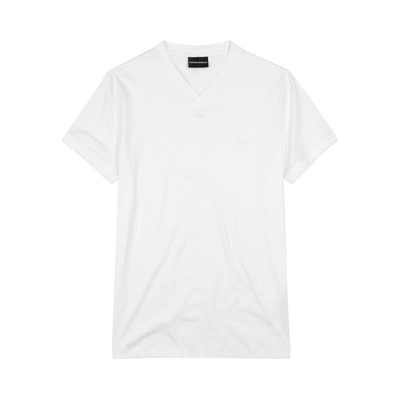 Shop Emporio Armani White Cotton T-shirt