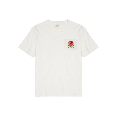 Shop Kent & Curwen Oakley Off White Cotton T-shirt