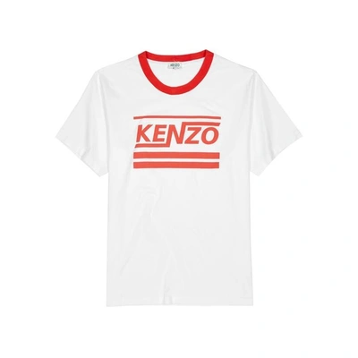 Shop Kenzo Logo-print Cotton T-shirt In White