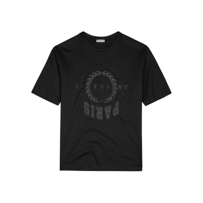 Shop Dior Late Night Paris Cotton T-shirt In Black