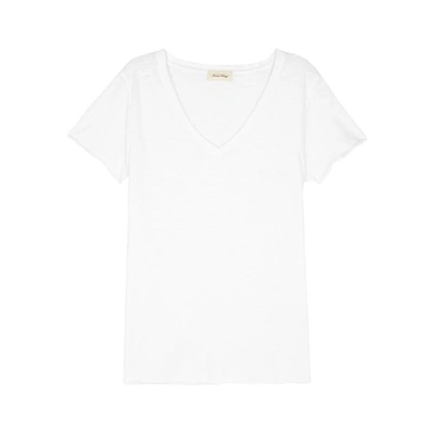 Shop American Vintage Jacksonville Slubbed Cotton Blend T-shirt In White