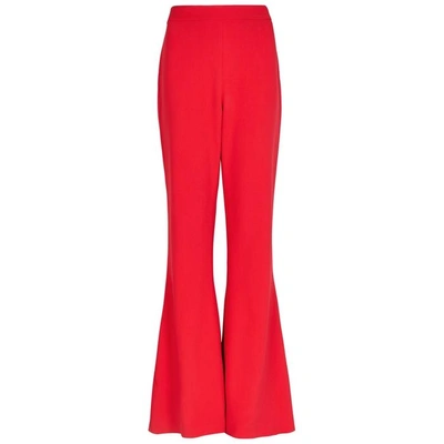 Shop Brandon Maxwell Red Flared Trousers