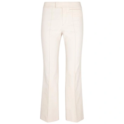 Shop Isabel Marant Lyre Kick-flare Cotton Blend Trousers