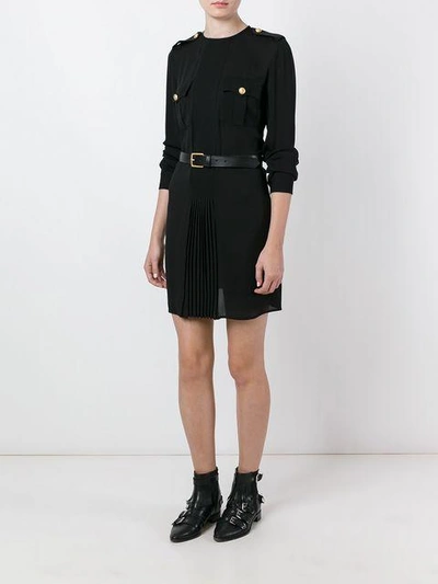 Shop Dsquared2 'military' Dress In Black