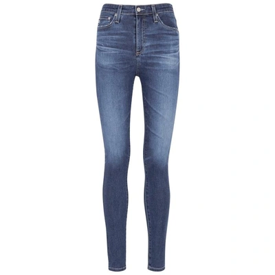 Shop Ag The Mila High-rise Skinny Jeans In Dark Blue