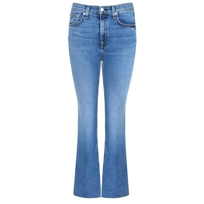 Shop Rag & Bone Hana Cropped Bootleg Jeans In Light Blue