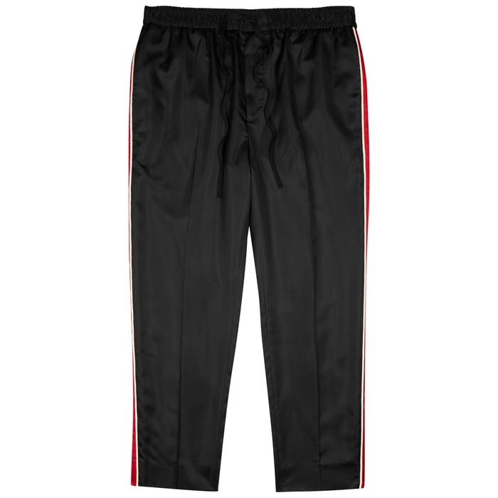 Gucci Black Flared Jersey Jogging Trousers | ModeSens