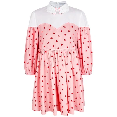 Shop Vivetta Pink Printed Poplin Dress