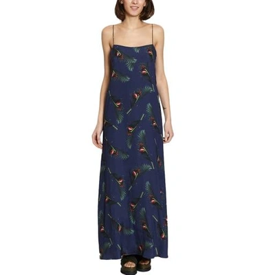 Shop Cacharel Maxi Dress In Navy Blue