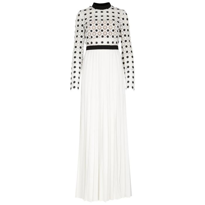 self portrait white maxi dress