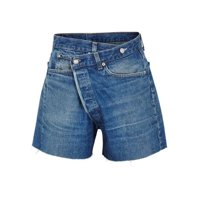 Shop R13 Crossover Blue Denim Shorts