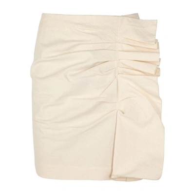 Shop Isabel Marant Lefly Pleated Cotton Blend Skirt