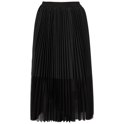 Shop Pinko Alisha Pleated Midi Skirt In Black