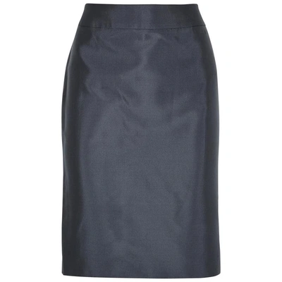 Shop Emporio Armani Cotton And Silk-blend Pencil Skirt