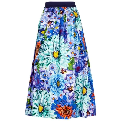 Shop Mary Katrantzou Bowles Printed Poplin Midi Skirt