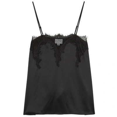 Shop Cami Nyc The Sweetheart Black Silk Charmeuse Top