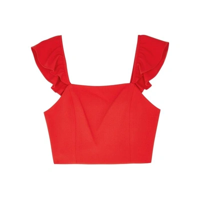 Shop Alice And Olivia Celestia Red Cropped Top