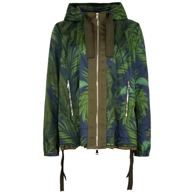 Shop Moncler Morion Printed Shell Jacket In Green