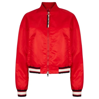 Shop Moncler Actinote Red Nylon Bomber Jacket