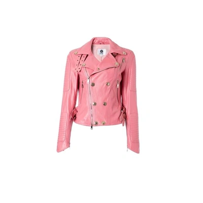 Shop Comino Couture Real Leather Biker Jacket