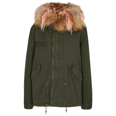 Shop Mr & Mrs Italy Army Green Fur-lined Cotton Parka
