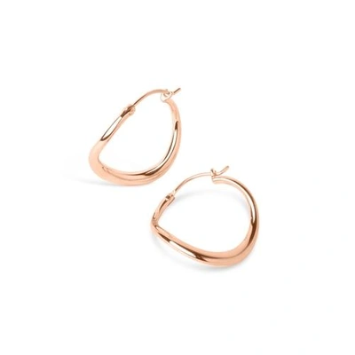 Shop Dinny Hall Rose Gold Wave Small Hoops