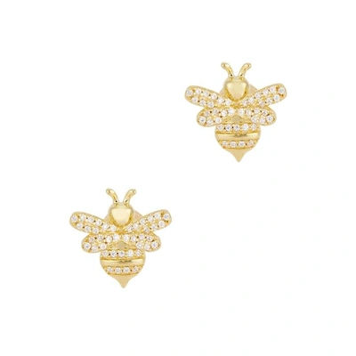 Shop Apm Monaco Bumble Bee Gold Tone Stud Earrings