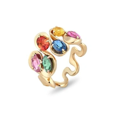 Shop Niquesa Dance Ring Multicolour Coloured Sapphires