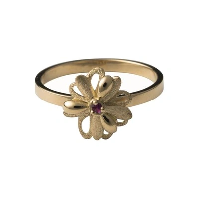 Shop Mozafarian Gold And Ruby Ring