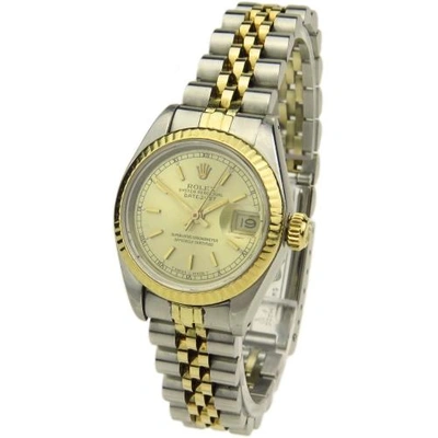Shop Rolex Lady Datejust Steel And Gold 69173