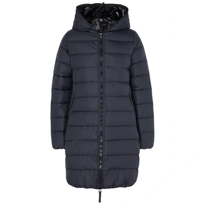 Shop Duvetica Ace Navy Quilted Shell Coat