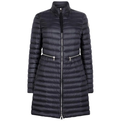 Shop Moncler Agatelon Quilted Shell Coat In Navy